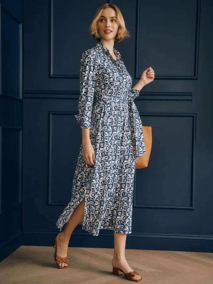 JMclaughlin Belle Dress In Tulip Pop Off Whitenavy Women Dresses JMclaughlin Belle Dress In Tulip Pop Off Whitenavy Women Dresses