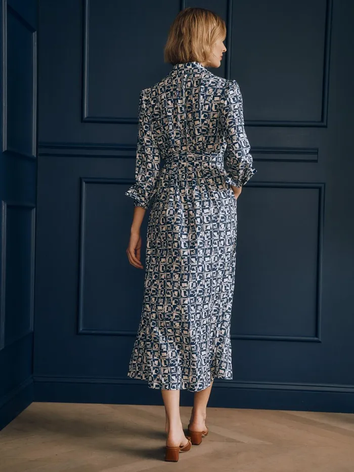 JMclaughlin Belle Dress In Tulip Pop Off Whitenavy Women Dresses JMclaughlin Belle Dress In Tulip Pop Off Whitenavy Women Dresses