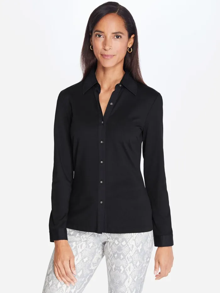 JMclaughlin Betty Shirt Black Women Shirts and Tops