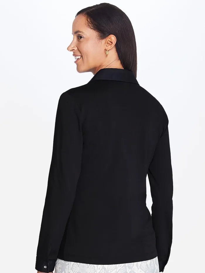 JMclaughlin Betty Shirt Black Women Shirts and Tops