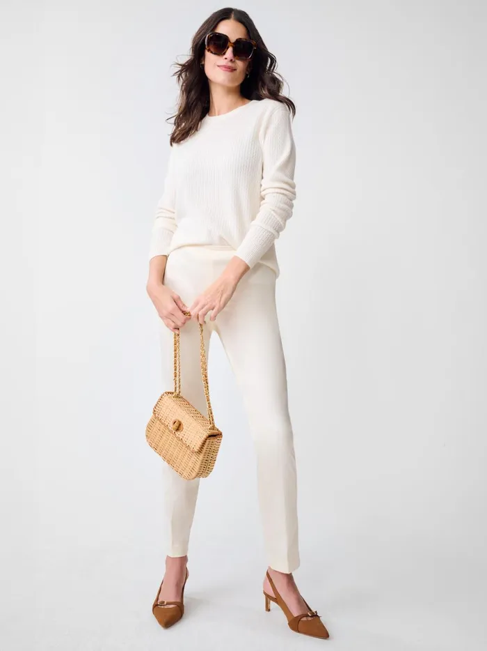 JMclaughlin Edwina Cashmere Sweater Ivory Women Sweaters