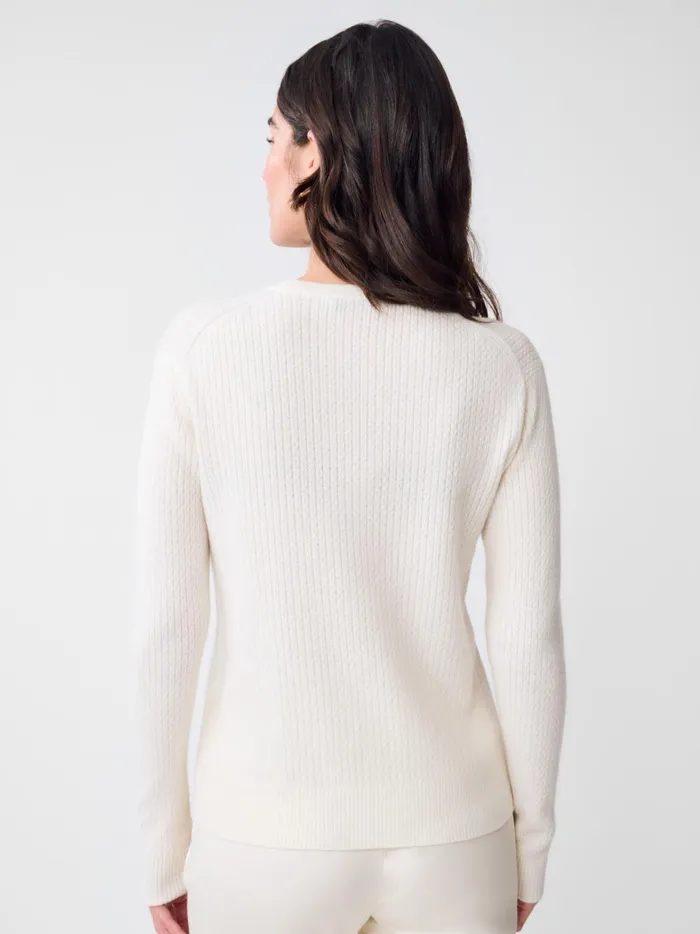 JMclaughlin Edwina Cashmere Sweater Ivory Women Sweaters