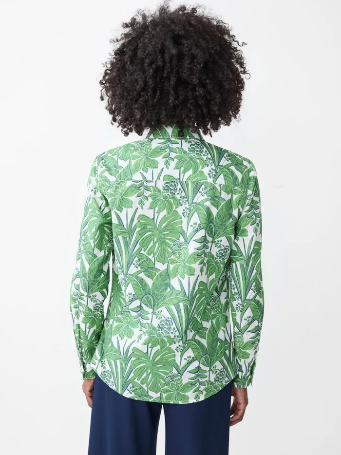 JMclaughlin Lois Shirt In Field Blooms Whitegreennavy Women Shirts and Tops JMclaughlin Lois Shirt In Field Blooms Whitegreennavy Women Shirts and Tops