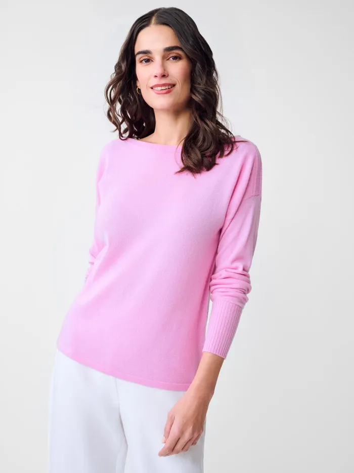 JMclaughlin Marin Cashmere Sweater Carnation Women Sweaters