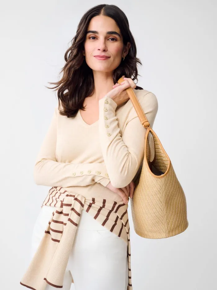 JMclaughlin Marnie Sweater Heather Oatmeal Women Sweaters