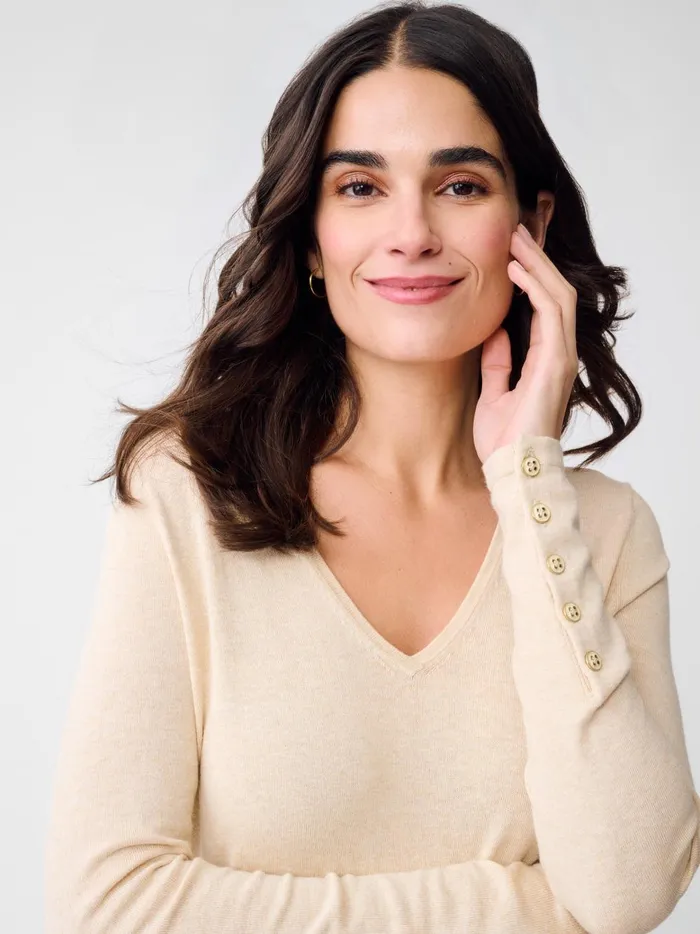 JMclaughlin Marnie Sweater Heather Oatmeal Women Sweaters