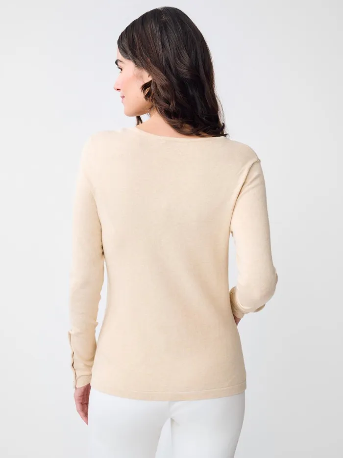 JMclaughlin Marnie Sweater Heather Oatmeal Women Sweaters