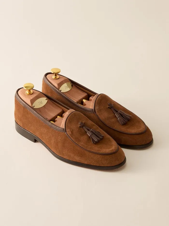 JMclaughlin Oskar Suede Loafers Cognac Men Loafers