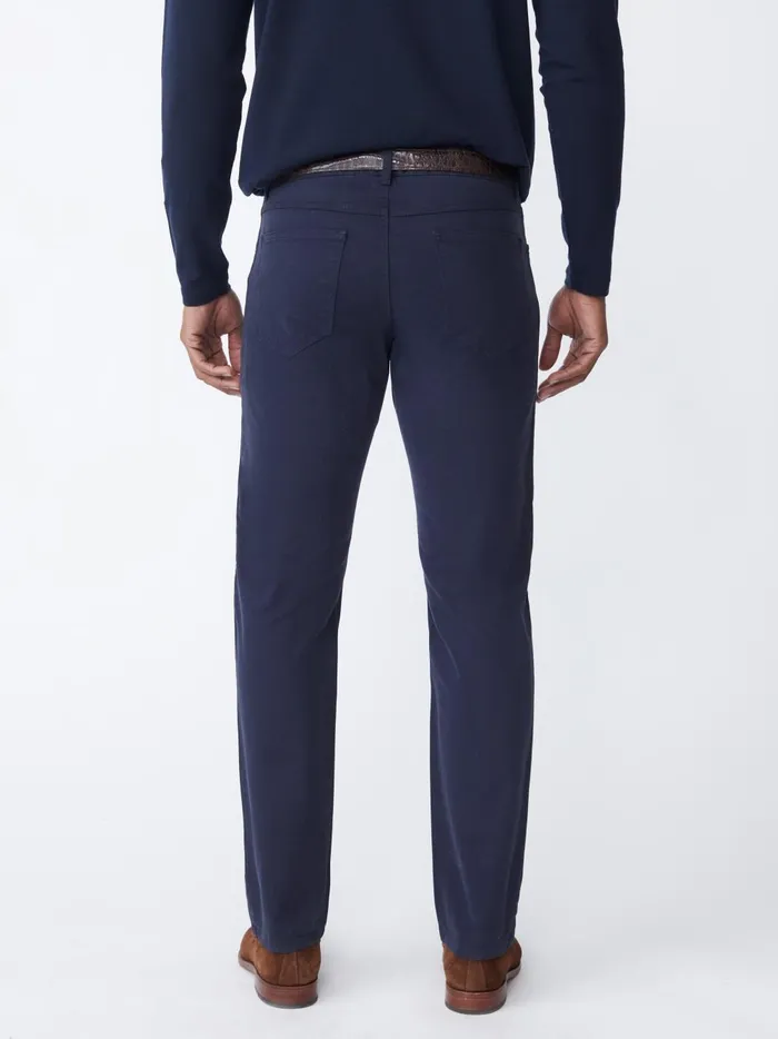 JMclaughlin Parker 5Pocket Straight Pants In Stretch Cotton Sateen Navy Men Pants JMclaughlin Parker 5Pocket Straight Pants In Stretch Cotton Sateen Navy Men Pants