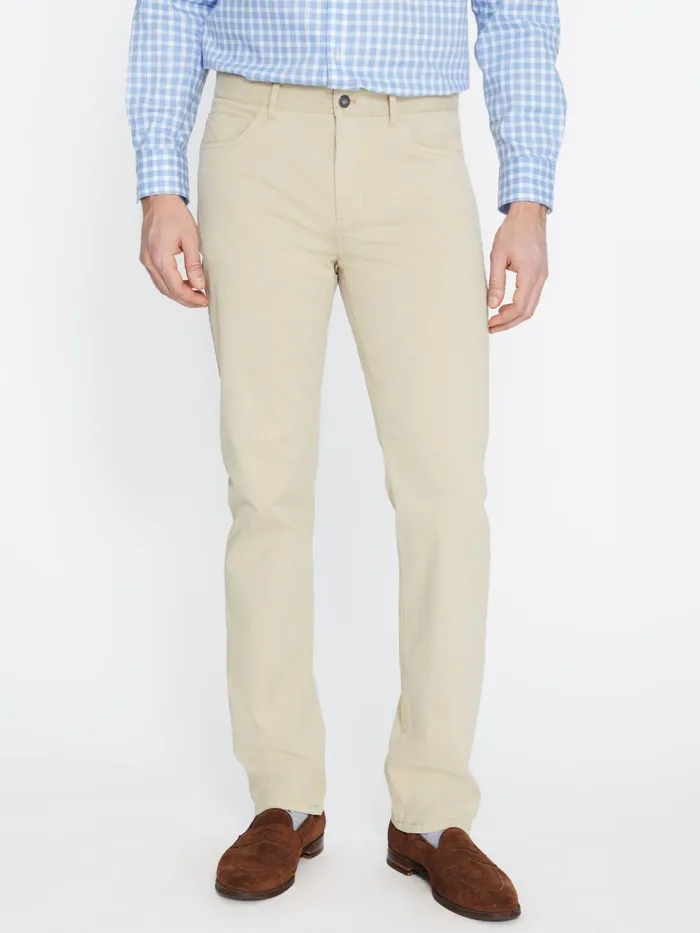 JMclaughlin Parker 5Pocket Straight Pants In Stretch Cotton Sateen Stone Men Pants JMclaughlin Parker 5Pocket Straight Pants In Stretch Cotton Sateen Stone Men Pants
