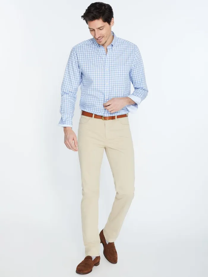 JMclaughlin Parker 5Pocket Straight Pants In Stretch Cotton Sateen Stone Men Pants JMclaughlin Parker 5Pocket Straight Pants In Stretch Cotton Sateen Stone Men Pants