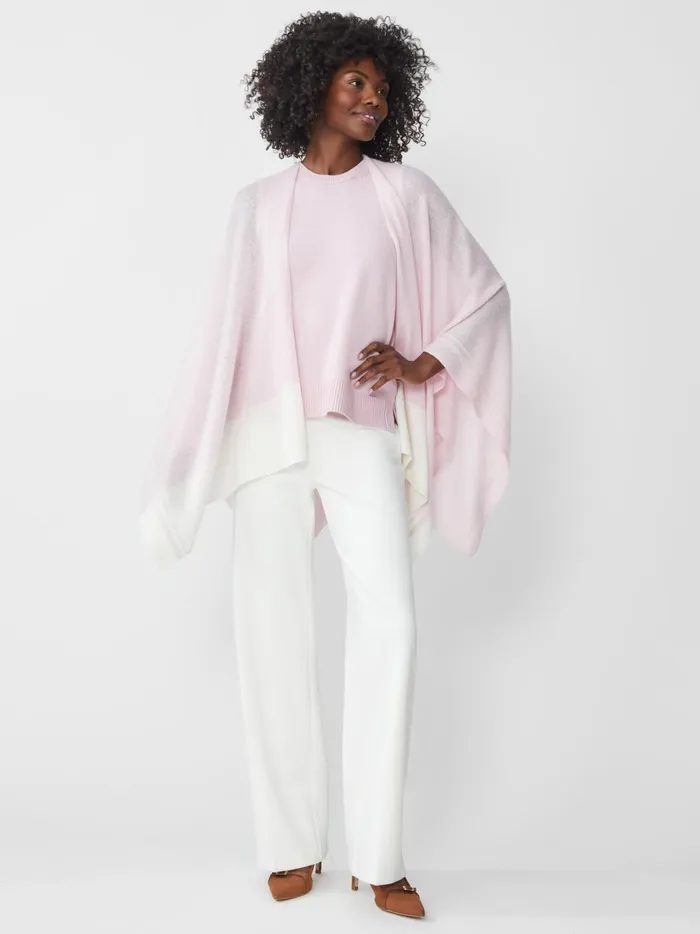 JMclaughlin Saara Cashmere Wrap In Color Block Pale Pinkoff White Women Jackets and Outerwear JMclaughlin Saara Cashmere Wrap In Color Block Pale Pinkoff White Women Jackets and Outerwear