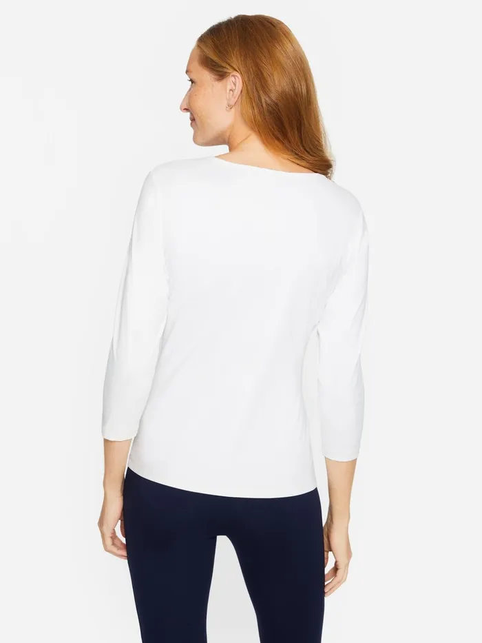 JMclaughlin Signature Tee White Women Shirts and Tops