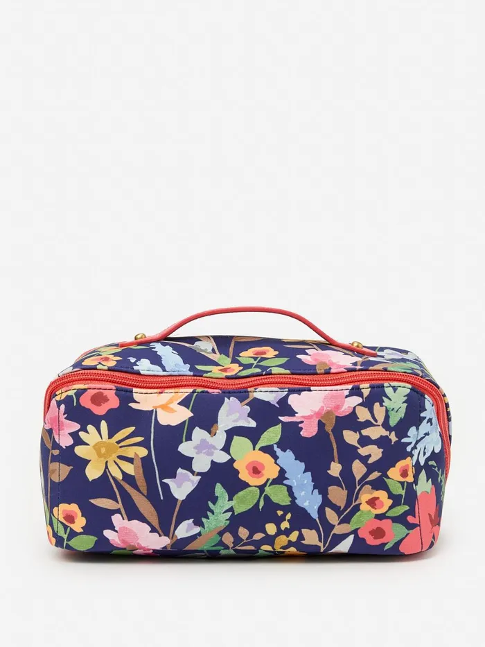 JMclaughlin Stash Cosmetic Bag In Watercolor Petals Navymulti Women Handbags