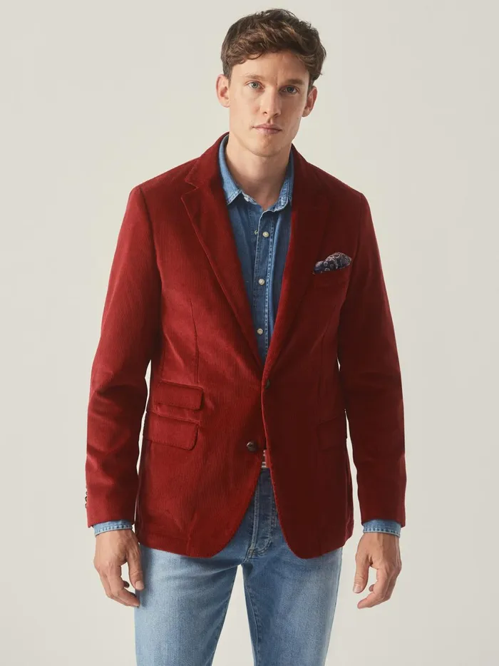 JMclaughlin Suffolk Corduroy Sport Coat Berry Men Jackets and Outerwear JMclaughlin Suffolk Corduroy Sport Coat Berry Men Jackets and Outerwear