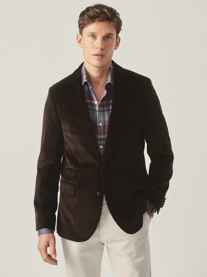 JMclaughlin Suffolk Corduroy Sport Coat Brown Men Jackets and Outerwear