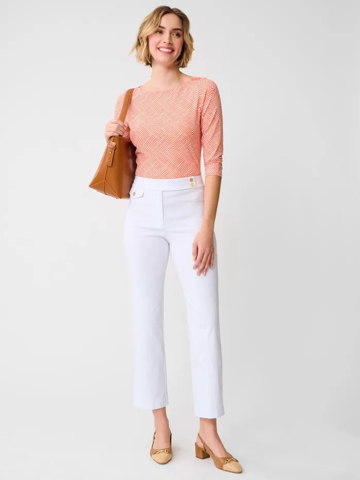 JMclaughlin Wavesong Tee In Volley Whiteorangepink Women Shirts and Tops