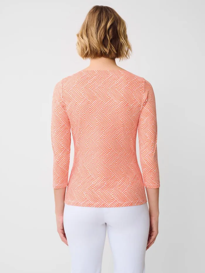 JMclaughlin Wavesong Tee In Volley Whiteorangepink Women Shirts and Tops