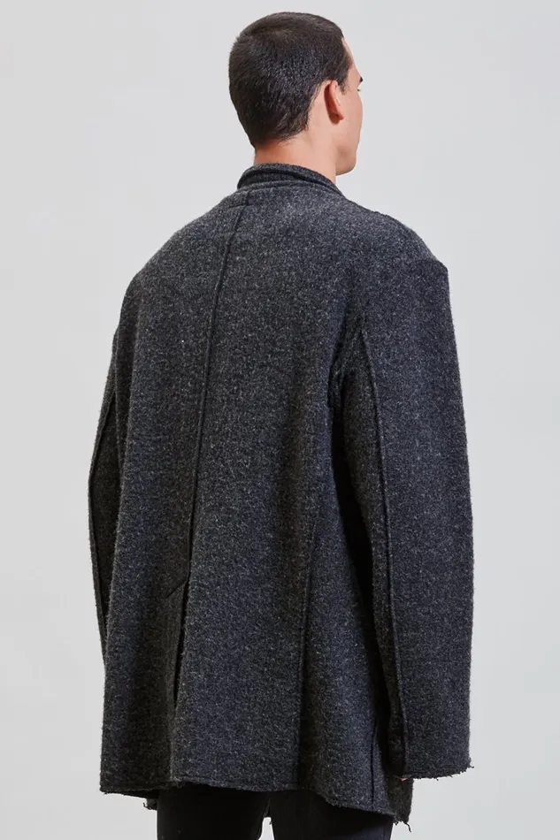 Jackets and Coats R13 Men Oversized Ragged Blazer 8211 Acid Black