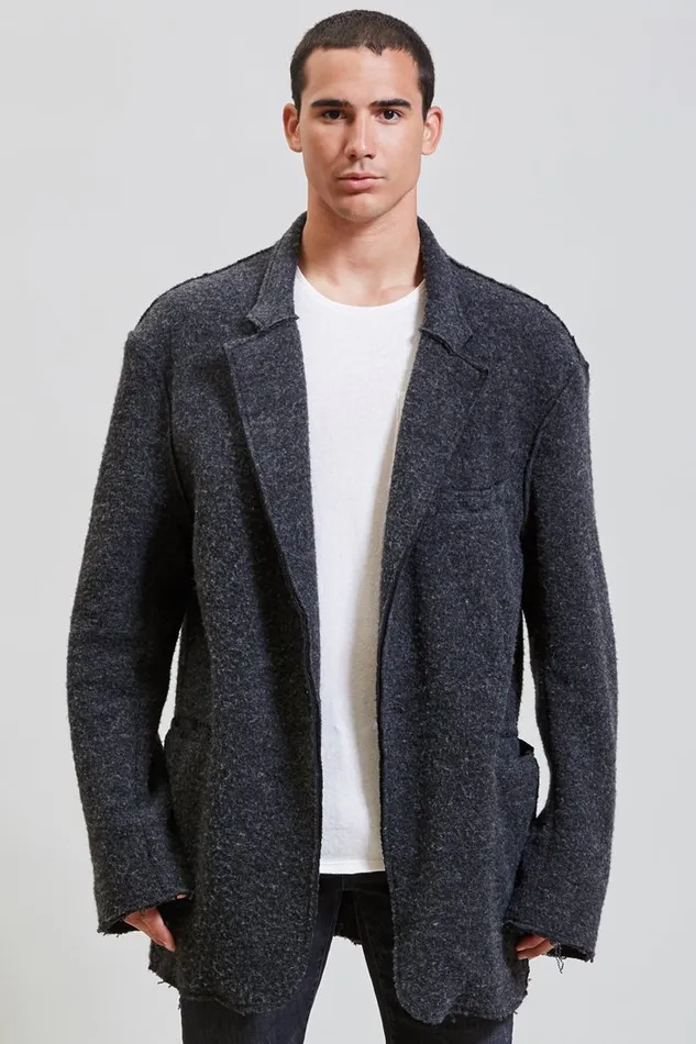 Jackets and Coats R13 Men Oversized Ragged Blazer 8211 Acid Black
