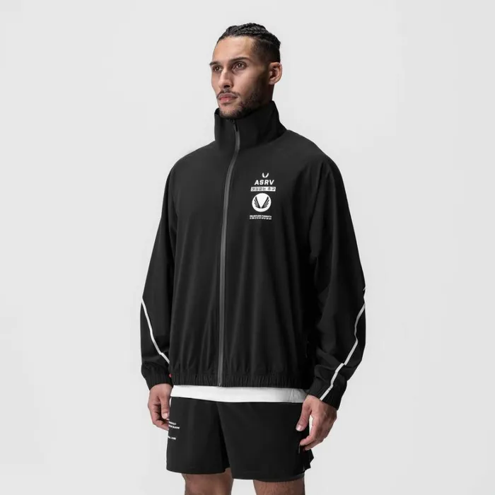 Jackets and Outerwear Men ASRV Aerotex Track Jacket Blackwhite