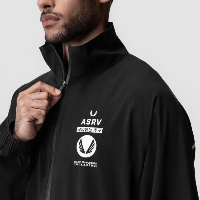 Jackets and Outerwear Men ASRV Aerotex Track Jacket Blackwhite