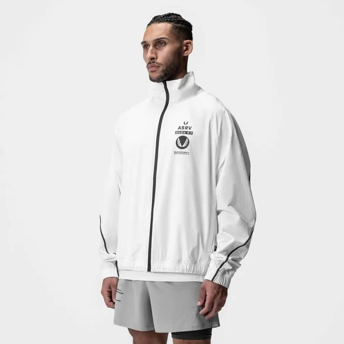 Jackets and Outerwear Men ASRV Aerotex Track Jacket Whiteblack