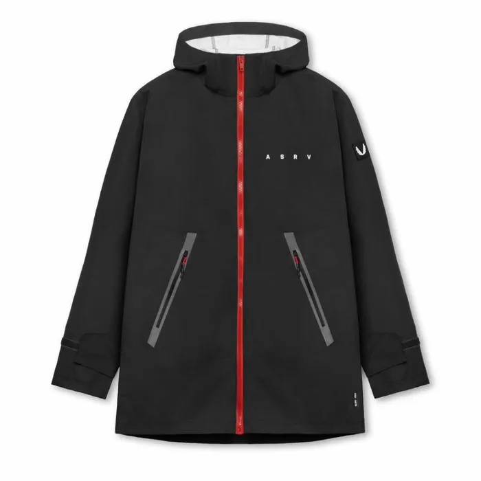 Jackets and Outerwear Men ASRV Hipora AQUAzip Tech Parka Black