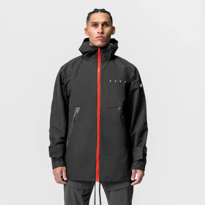 Jackets and Outerwear Men ASRV Hipora AQUAzip Tech Parka Black