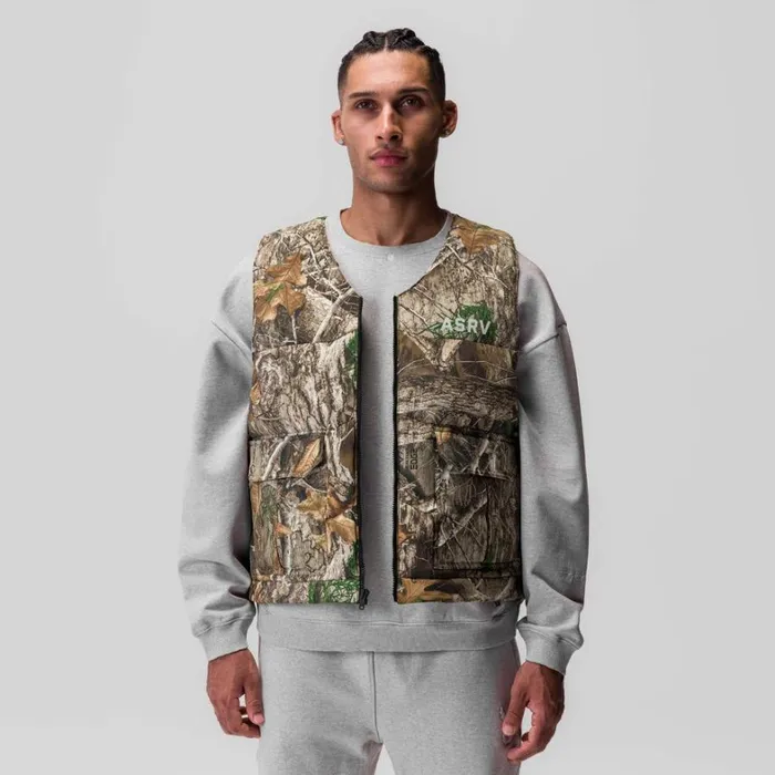 Jackets and Outerwear Men ASRV Ripstop Insulated Puffer Gilet Realtree Camo