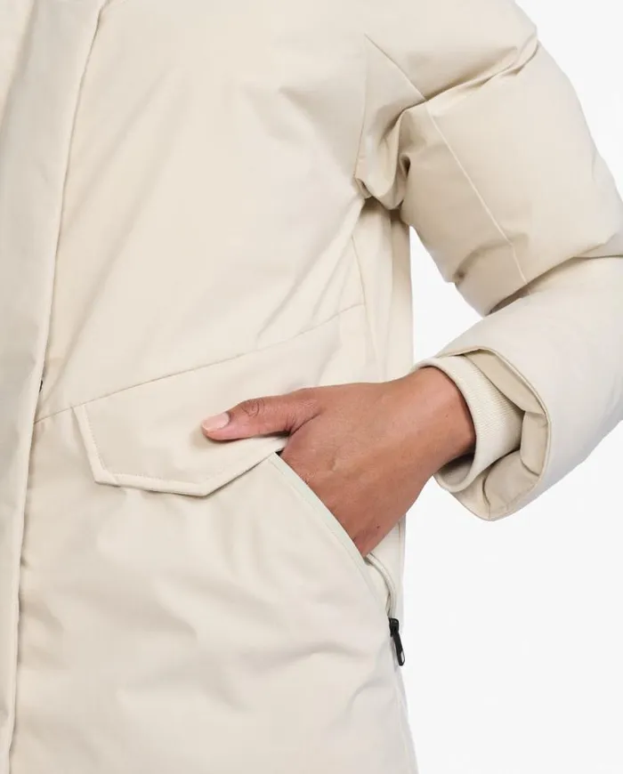 Jackets and Vests Womens 2XU Commute Insulation Longline Jacket Linenwhite