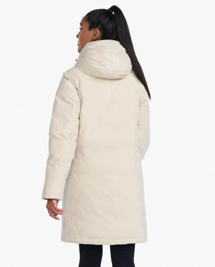 Jackets and Vests Womens 2XU Commute Insulation Longline Jacket Linenwhite