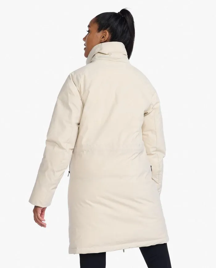 Jackets and Vests Womens 2XU Commute Insulation Longline Jacket Linenwhite
