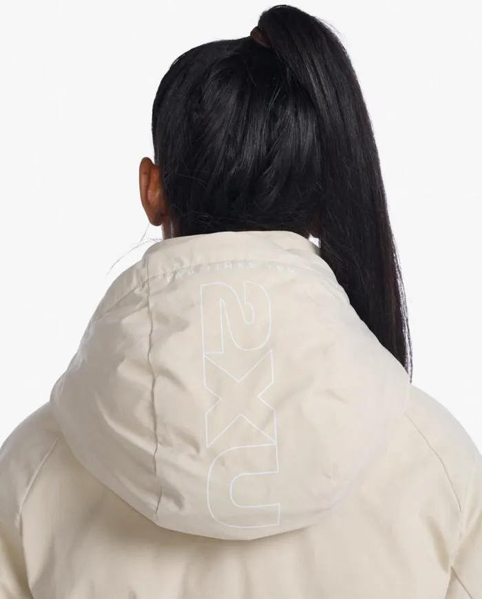 Jackets and Vests Womens 2XU Commute Insulation Longline Jacket Linenwhite
