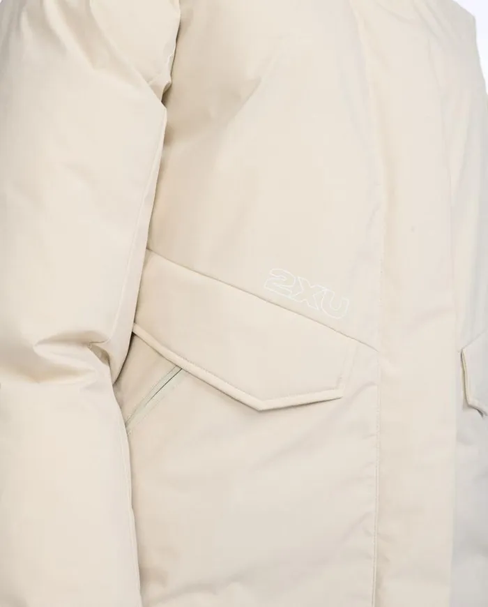 Jackets and Vests Womens 2XU Commute Insulation Longline Jacket Linenwhite