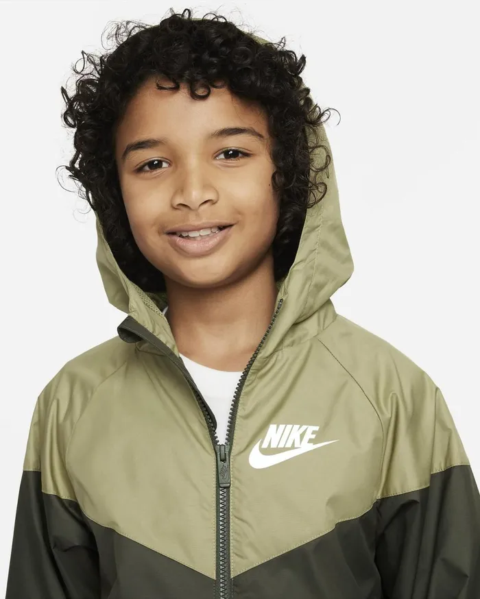 Jackets Kids Nike Sportswear Windrunner Cargo Khakineutral Olivecargo Khakiwhite