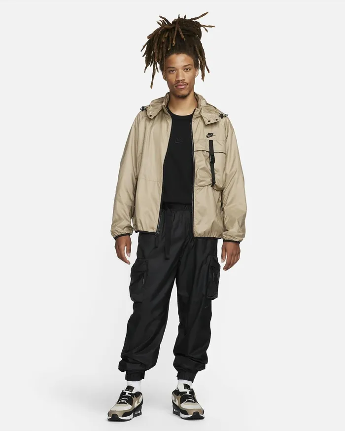 Jackets Men Nike Sportswear Tech Woven Khakiblack