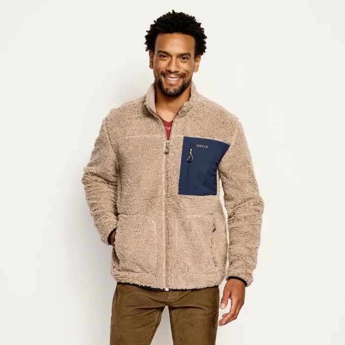 Jackets Men Orvis Mad River Sherpa Jacket Natural