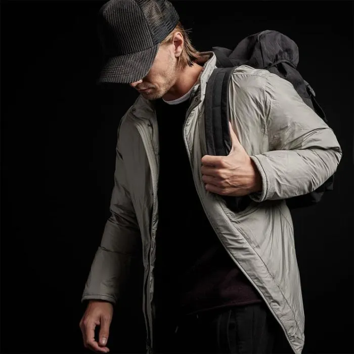 JacketsOuterwear Men James Perse Down Filled Trench Concrete
