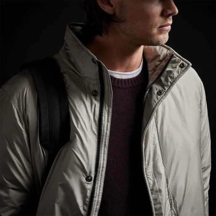 JacketsOuterwear Men James Perse Down Filled Trench Concrete