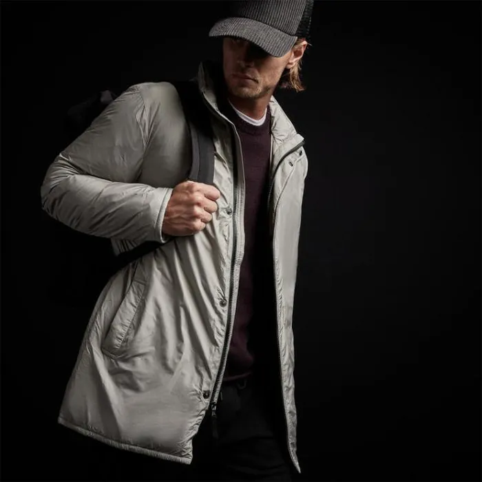 JacketsOuterwear Men James Perse Down Filled Trench Concrete
