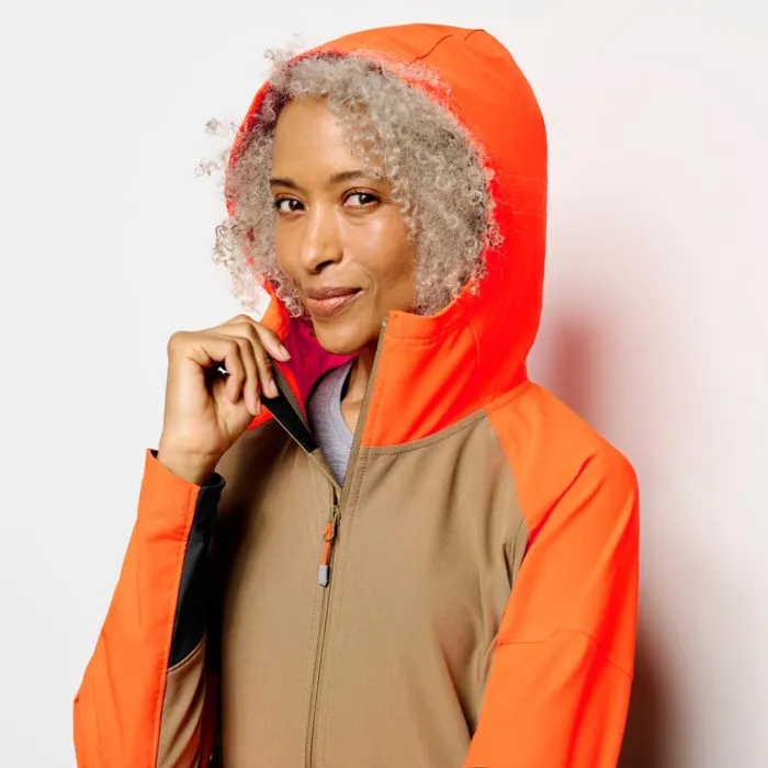 Jackets Women Orvis Womens PRO LT Softshell Hoodie Blaze Orange