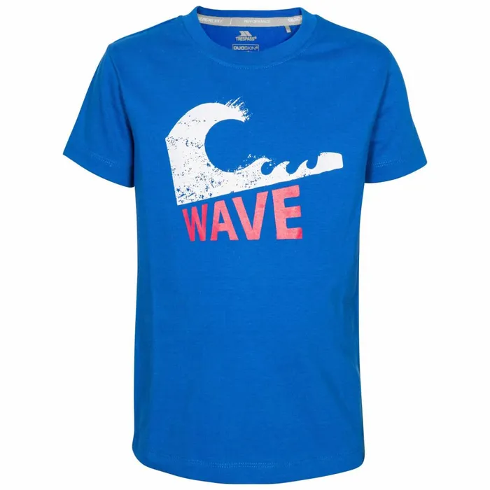 Jakob Printed TShirt Blue Kids Trespass Tshirts and Tops