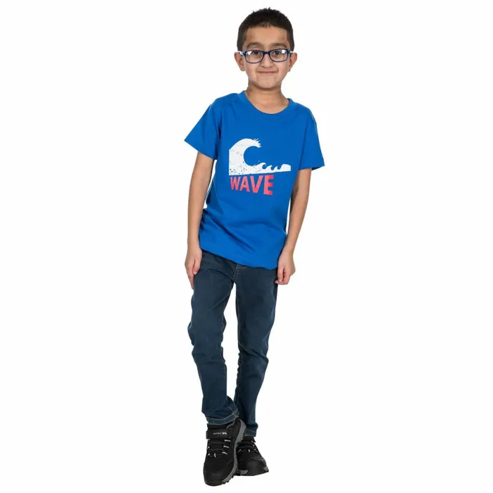 Jakob Printed TShirt Blue Kids Trespass Tshirts and Tops