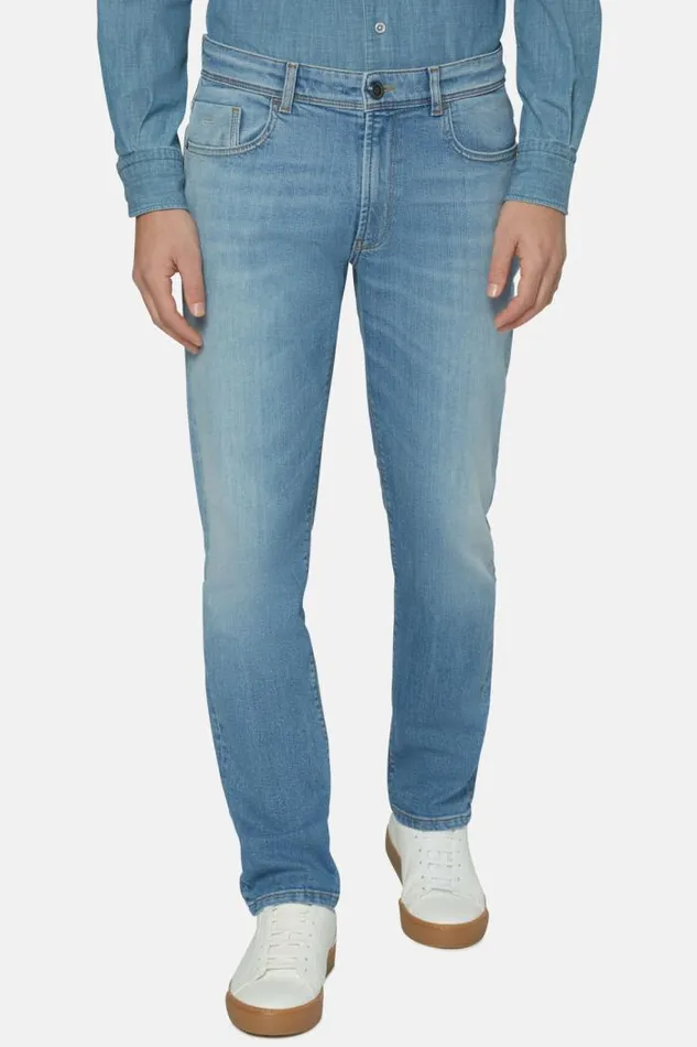 Jeans Men Boggi Milano Light Blue Stretch Denim Jeans Light Blu Jeans Men Boggi Milano Light Blue Stretch Denim Jeans Light Blu