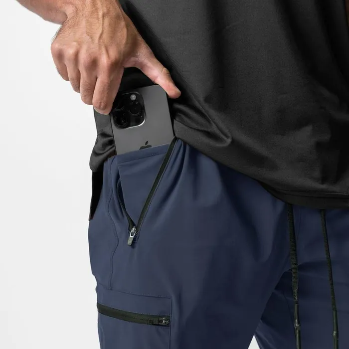 Joggers and Pants Men ASRV TetraLite Inlay Pocket High Rib Jogger Navy