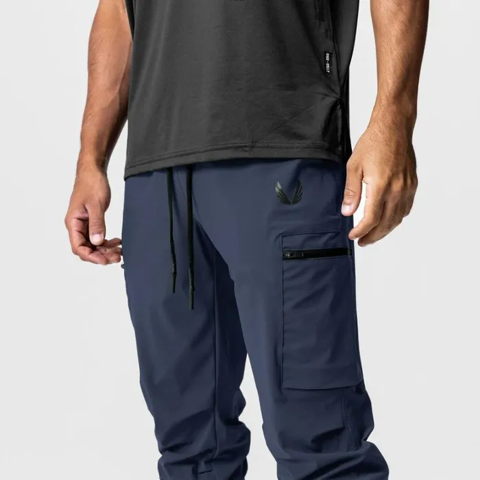 Joggers and Pants Men ASRV TetraLite Inlay Pocket High Rib Jogger Navy