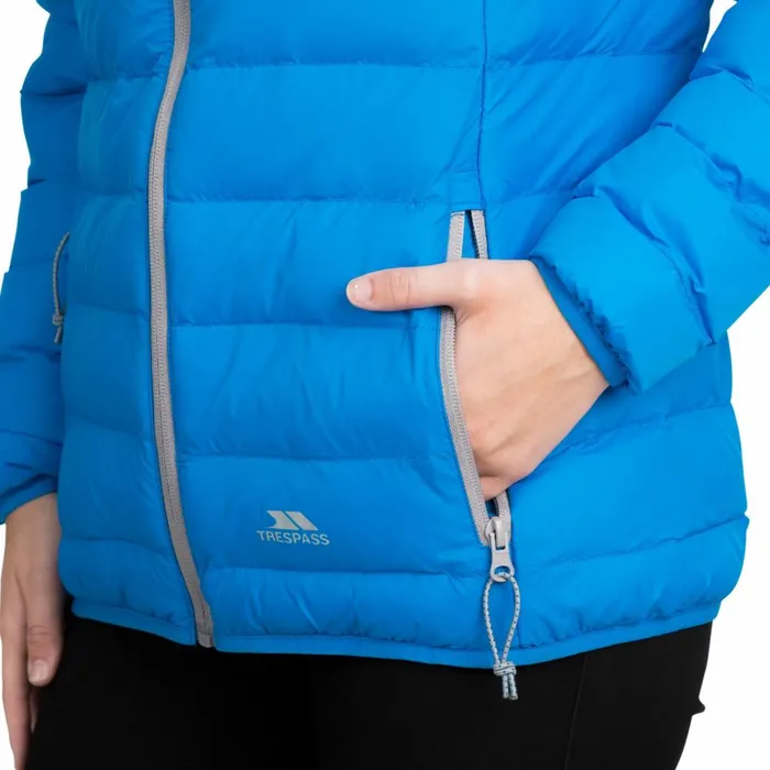 Julianna Lightweight Packaway Jacket Vibrant Blue Women Trespass Puffer Jackets Julianna Lightweight Packaway Jacket Vibrant Blue Women Trespass Puffer Jackets