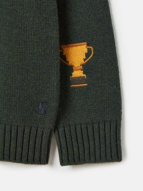 Jumpers and Knitwear Boys Joules Green Intarsia Knitted Jumper