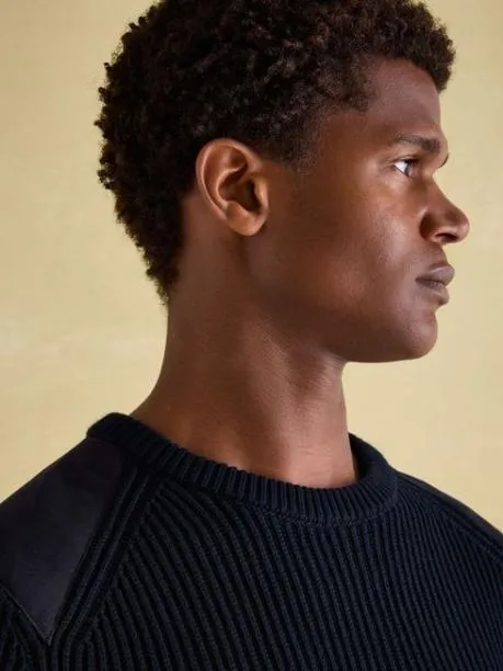 Jumpers and Knitwear Men Joules Navy Jumper With Woven Patch Detailing
